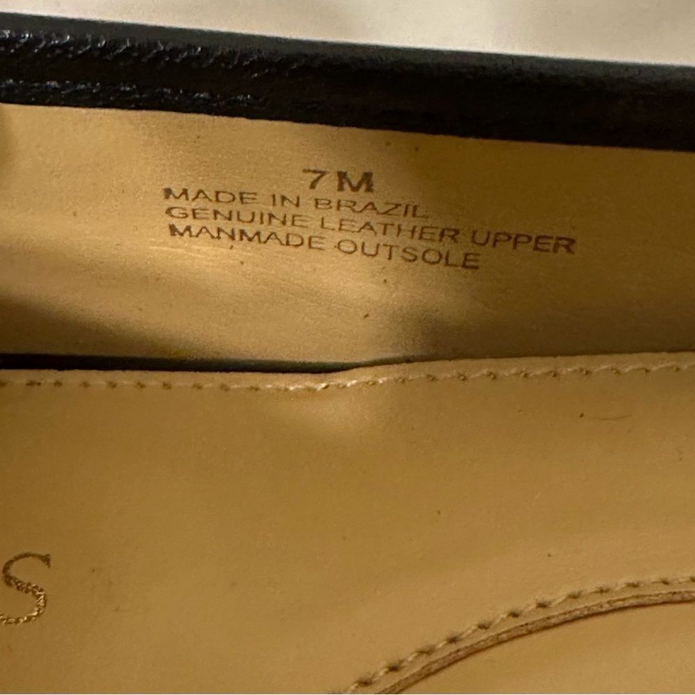 TALBOTS BLAIR CAP TOE NAPPA GENUINE LEATHER BALLET FLATS IN BLACK SIZE 7 new - Picture 16 of 16